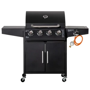 Kerti gázgrill 4+1 égőfejjel fekete színben Kerti gázgrill 4+1 égőfejjel fekete színben