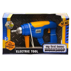 Szerszámgép, el., fúrógép, hang+forog, kék-sárga