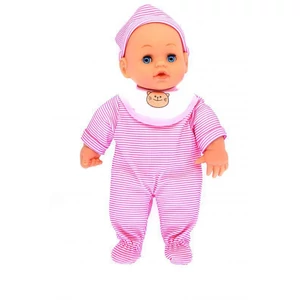 Baba, alvós, soft testű, csipogós, rózsaszín színben  Baba, alvós, soft testű, csipogós, rózsaszín színben