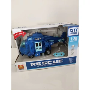 Játék rendőrségi helikopter kék színben