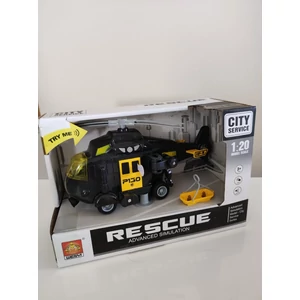 Játék rendőrségi helikopter elemes fekete színben