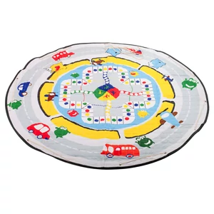 Játékszőnyeg és játéktároló egyben autók, utca figurákkal -kerek formájú -144 cm Játékszőnyeg és játéktároló egyben autók, utca figurákkal -kerek formájú -144 cm