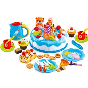 Születésnapi torta  -szeletelhető -80 db -os szett -kék Születésnapi torta  -szeletelhető -80 db -os szett -kék