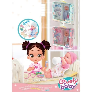 Baba klt., el., hang, + orvosi kieg., el., 2 szín, 32x30 cm dob. gombel.