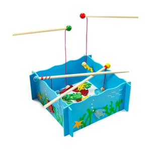 Mágneses horgászjáték fából