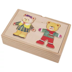Öltöztethető mini maci dupla puzzle Öltöztethető mini maci dupla puzzle