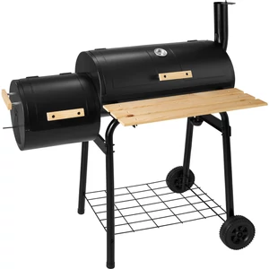 Faszenes grillsütő füstölő tartállyal Faszenes grillsütő füstölő tartállyal