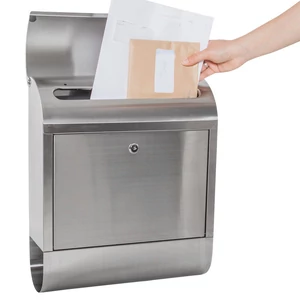 Inox postaláda újságtartóval, XXL méret, kulcssal zárható ajtó. Inox postaláda újságtartóval, XXL méret, kulcssal zárható ajtó.