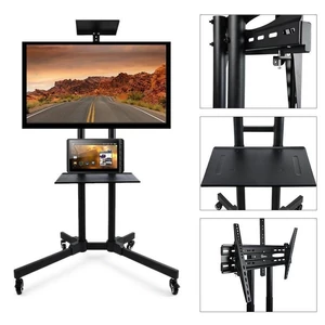 Prezentációs mobil állvány, TV, laptop és kamera tartóval Prezentációs mobil állvány, TV, laptop és kamera tartóval