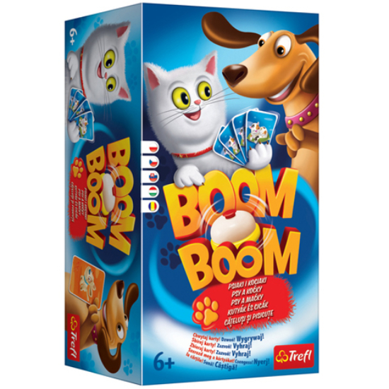Trefl Boom Boom Társasjáték Kutyák és Cicák