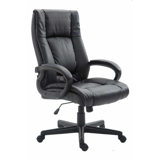 Fekete iroda szék műbőr kárpittal - Sparta XL