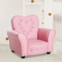 Kép 1/5 - "Hercegnő" mini fotel -szív alakú - rózsaszín