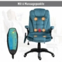 Kép 6/6 - "Vinsetto" irodai szék masszázs - és fűtésfunkcióval - Kék színben