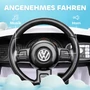Kép 6/6 - Elektromos kisautó , VW Beetle, 3-5 km/h, távirányítóval és zenével , fehér - AIYAPLAY  Kép 6/6 - Elektromos kisautó , VW Beetle, 3-5 km/h, távirányítóval és zenével , fehér - AIYAPLAY
