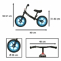 Kép 2/4 - Trike Fix Balance  Futóbicikli - fekete-kék színben méretek