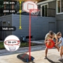 Kép 2/5 - Infantastic® kosárlabdapalánk,  állítható magasságú (148-200), állvánnyal és ajándék pumpával és labdával