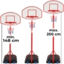 Kép 3/5 - Infantastic® kosárlabdapalánk,  állítható magasságú (148-200), állvánnyal és ajándék pumpával és labdával