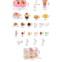 Kép 3/3 - Szeletelhető születésnapi torta - 75 db - rózsaszín