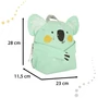 Kép 2/5 - Különleges hátizsák koala  - kisiskolások és ovisok részére - zöld színben