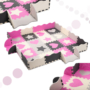 Kép 4/6 - Habszivacs játszószőnyeg rózsaszín-szürke színben 36 elemes