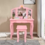 Kép 1/4 - Gyermek fésülködő asztal -Linda -rózsaszín