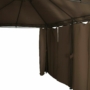 Kép 11/13 - Kerti pavilon oldalfallal 3 x 4 méteres, barna színben, oldalfallal
