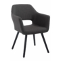 Kép 5/11 - Auckland szövet látogató szék, fotel több színben - fekete színű lábakkal