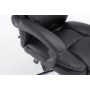 Kép 7/16 - Castle műbőr főnöki szék lábtartóval, műbőr kárpittal fekete színben.