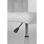 Kép 6/15 - Háttámlás kozmetikai szék, párnázott műbőr fehér színben.