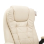 Kép 11/17 - Evelyn masszírozó fotel, főnöki szék bézs színben.