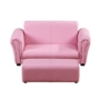 Kép 3/9 - Mini kanapé, gyermek kanapé kislányoknak, lábtartóval, rózsaszín