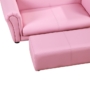 Kép 9/9 - Mini kanapé, gyermek kanapé kislányoknak, lábtartóval, rózsaszín