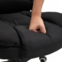 Kép 11/18 - Irodai masszázs szék fekete szövet kárpittal - Vinsetto