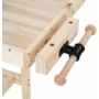 Kép 4/10 - Robosztus fa munkapad, műhely asztal, plusz rögzítőkkel, barkácsoláshoz, asztalos munkákhoz