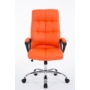 Kép 31/41 - Posseidon műbőr iroda szék narancs színben.