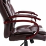 Kép 10/18 - Elegáns főnöki fotel, főnöki szék barna műbőr kárpittal.