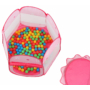 Kép 3/6 - Játszósátor rózsaszín színben, ajándék 100 db színes labdával, táskával.