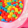 Kép 5/6 - Játszósátor rózsaszín színben, ajándék 100 db színes labdával, táskával.