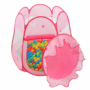 Kép 2/6 - Játszósátor rózsaszín színben, ajándék 100 db színes labdával, táskával.