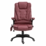Kép 2/6 - Főnöki fotel masszázs funkcióval, bordó színben - Aida