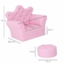 Kép 4/9 - Pink, rózsaszín fotel lábtartóval méretei - Róza