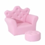 Kép 2/9 - Pink, rózsaszín fotel lábtartóval gyerekeknek, kisányoknak - Róza