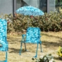 Kép 2/9 - Gyerek kempingszék napernyővel kék színben
