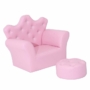 Kép 5/9 - Pink, rózsaszín fotel lábtartóval gyerekeknek, kisányoknak - Róza