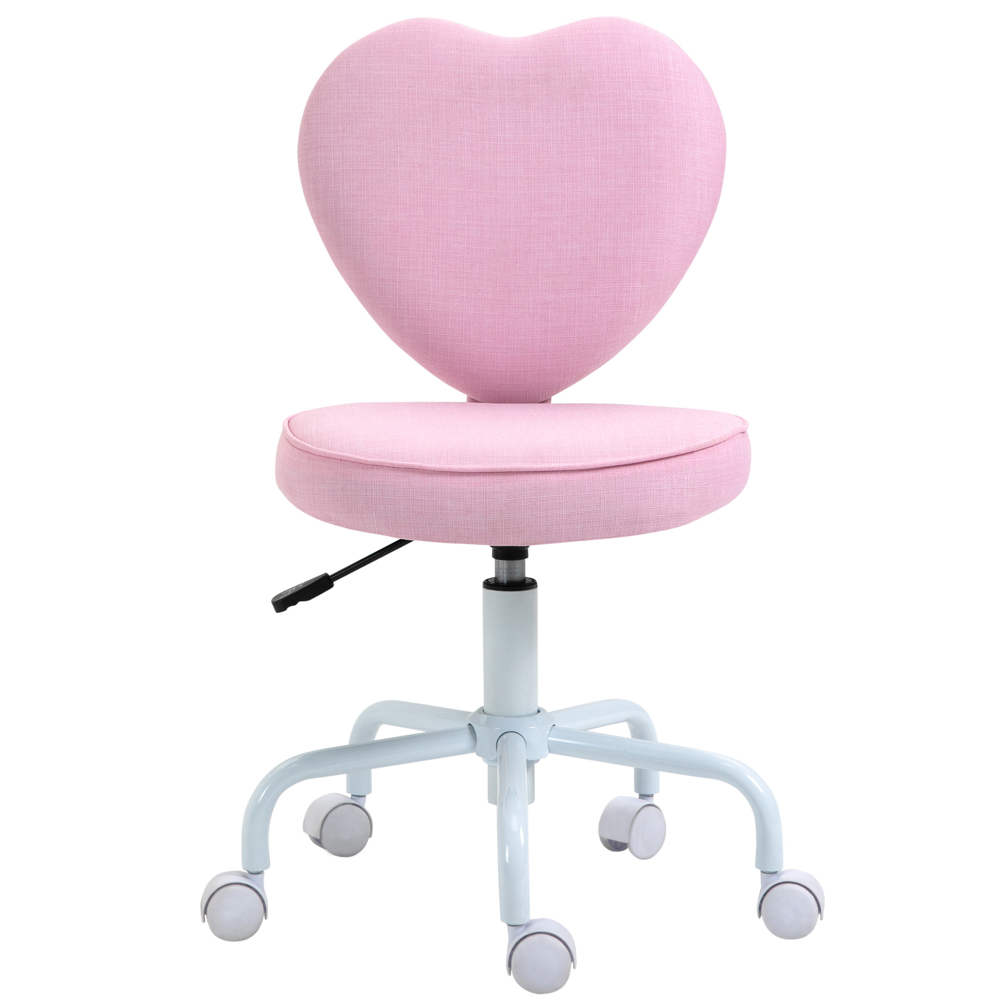 Gyerek irodai szék szív design - rózsaszín színben