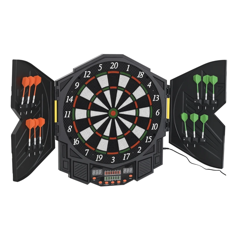 Elektronikus darts tábla hangutasításokkal ( Angolul) LED kijelzők 12 darts 27 játék 216 változat -8 játékos számára