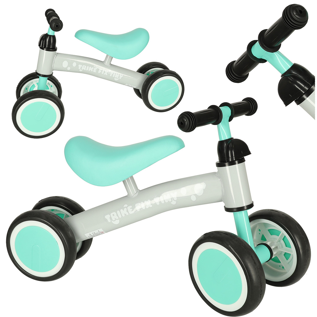 Trike - négykerekű lábbal hajtós kis bicikli - menta színben