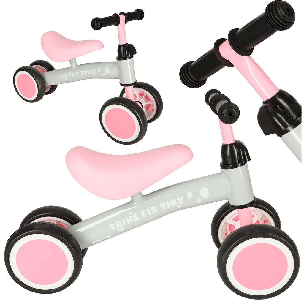 Trike - négykerekű lábbal hajtós kis bicikli - rózsaszín színben