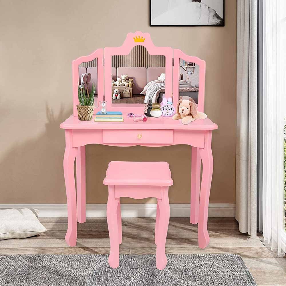 Gyermek fésülködő asztal -Linda -rózsaszín