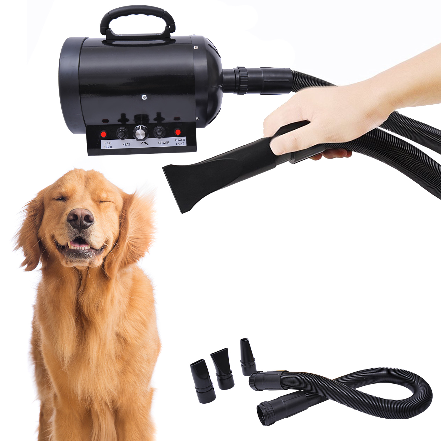 Kutya szárítógép, kutya hajszárító – 2400 W, 3 színben - PawHut®